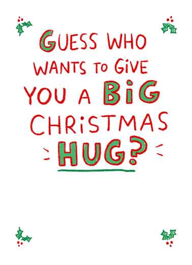 Santa Christmas Hug Quarantine Card Cover