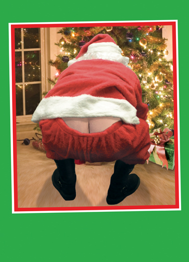 Santa Crack Christmas Card Cover