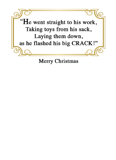 Santa Crack Christmas Card Inside