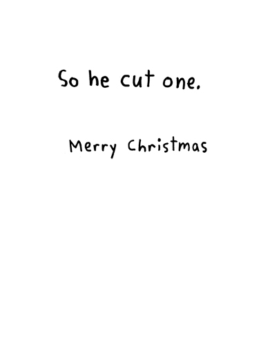 Santa Cut One  Card Inside