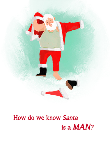 Santa Dress Christmas Card Cover