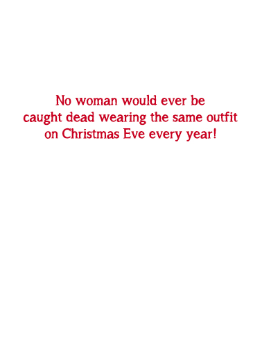 Santa Dress Christmas Card Inside