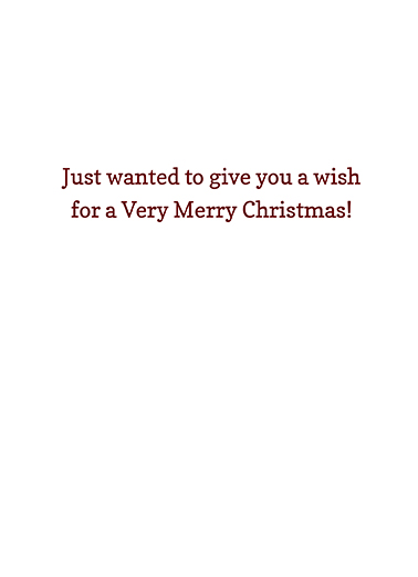 Santa Gives Christmas Card Inside