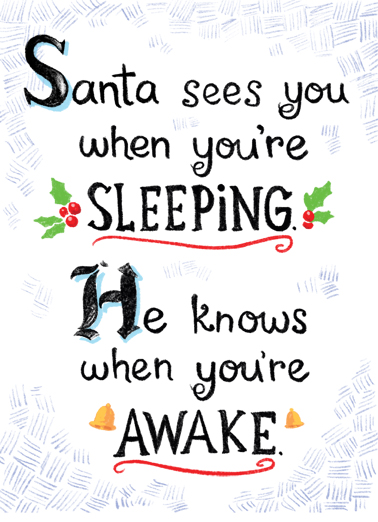 Santa Knows Christmas Ecard Cover