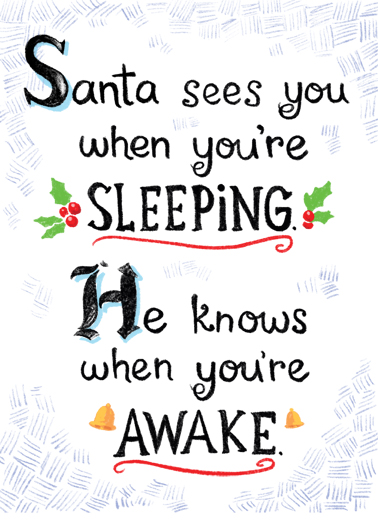 Santa Knows  Ecard Cover