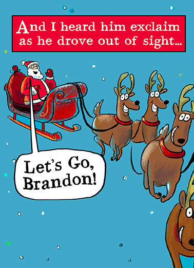 Santa Lets Go Brandon Christmas Ecard Cover