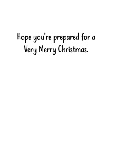 Santa Prepares Pandemic Card Inside