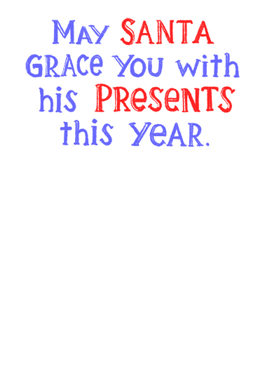 Santa Presents Christmas Ecard Inside