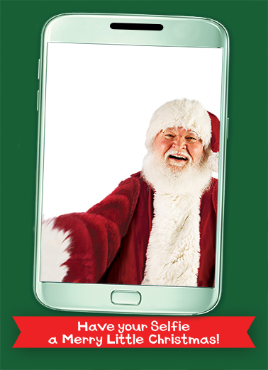 Santa Selfie Card Christmas Card Cover