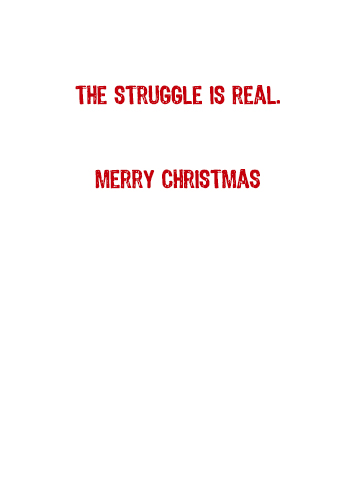 Santa Struggle  Ecard Inside