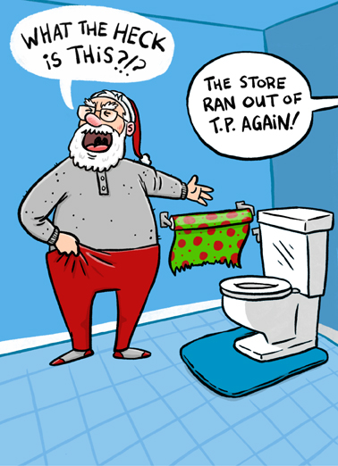 Santa Tp - Funny Christmas Card to personalize and send.