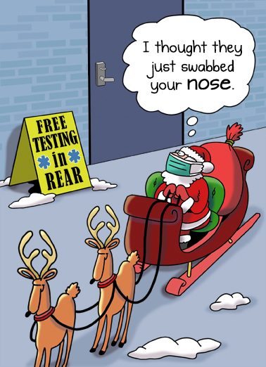 Santa Testing Christmas Ecard Cover