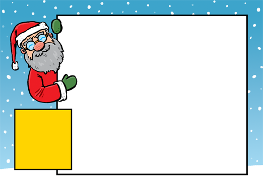 Santa Toon Flat Christmas Ecard Cover