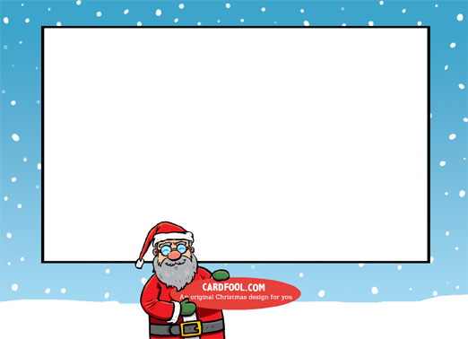 Santa Toon Flat Christmas Ecard Inside