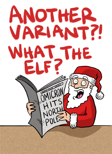 Santa Variant Elf Santa Ecard Cover