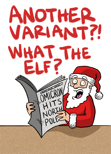 Santa Variant Elf Coronavirus Ecard Cover