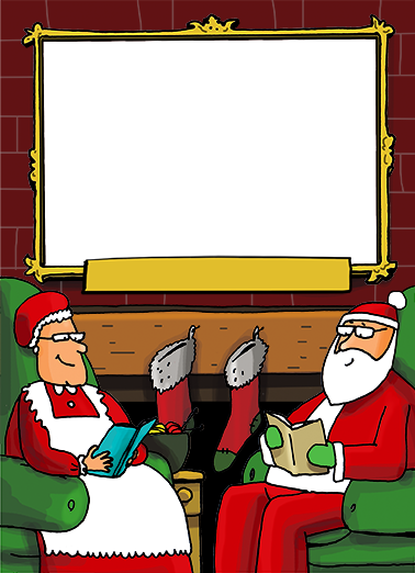 Santa and Mrs Christmas Ecard Cover