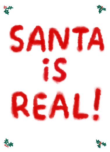 Santa is Real Christmas Card Cover