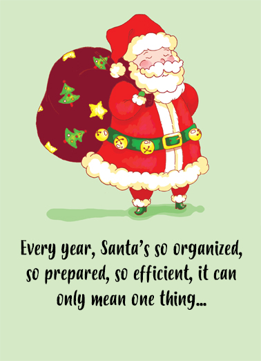 Santa is Woman Christmas Ecard Cover