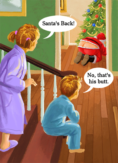 Santa's Butt Christmas Ecard Cover