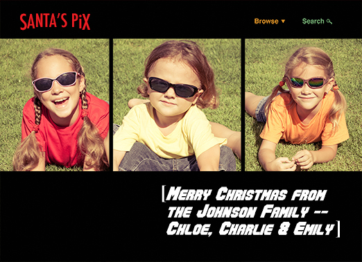 Santa's Pix Christmas Ecard Cover