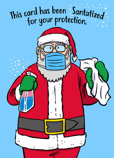 Santatized Coronavirus Ecard Cover