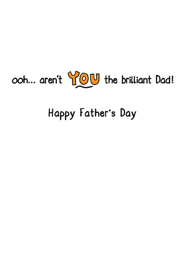 Sarcastic and Mocking Father's Day Ecard Inside