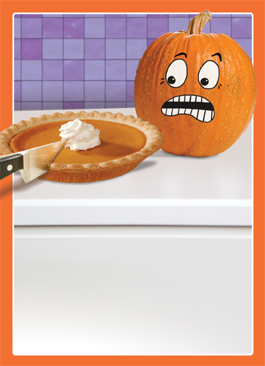 Scared Pumpkin Halloween Ecard Cover