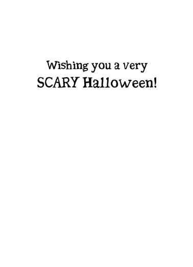 Scared Pumpkin Halloween Card Inside