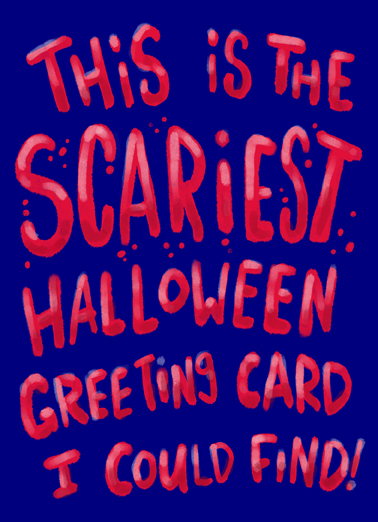 Scariest Halloween Card Halloween Card Cover