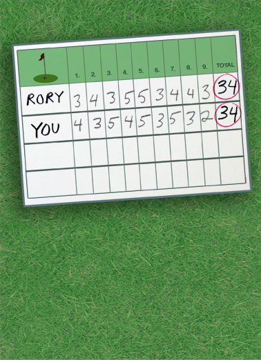 Scorecard Golf Ecard Cover