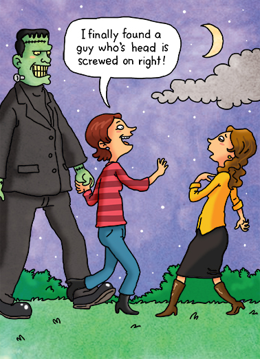 Screwed On Halloween Card Cover