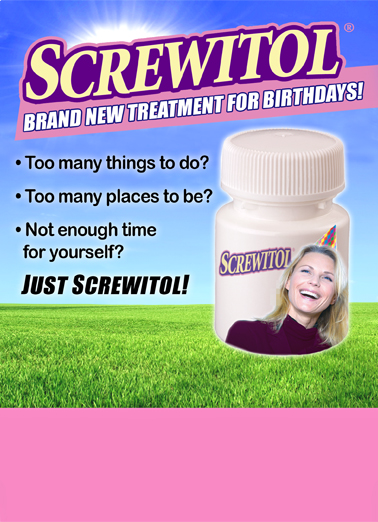 Screwitol Birthday Card Cover