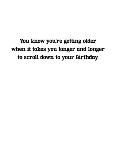 Scroll Down 5x7 greeting Card Inside