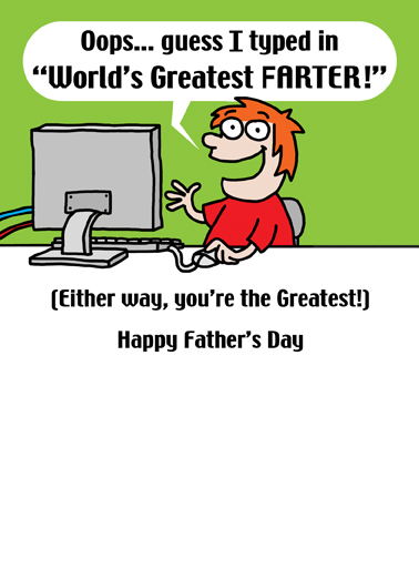 Search Farter Father's Day Card Inside