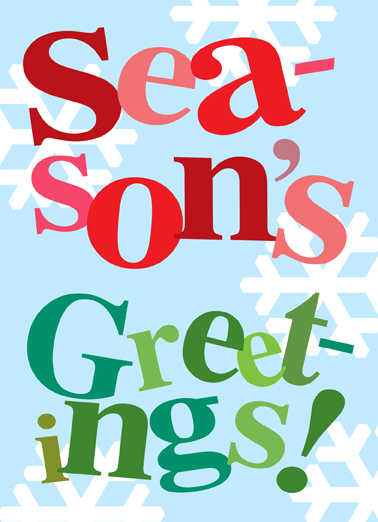 Season's Greetings Lettering  Card Cover