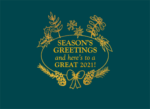 Seasons Greetings Circle Christmas Ecard Cover