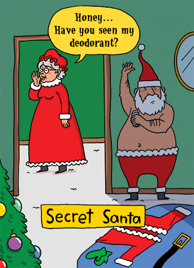 Secret Santa Humorous Ecard Cover