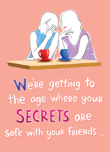 Secrets Birthday Card Cover
