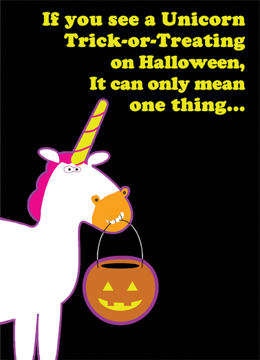 See A Unicorn Halloween Ecard Cover