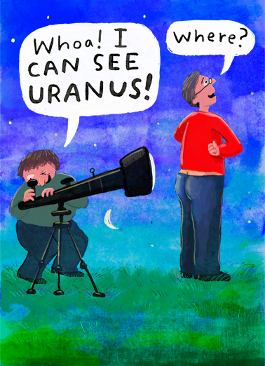 See Uranus Birthday Card Cover