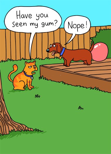 Seen Gum Dogs Ecard Cover