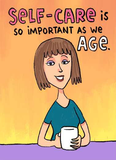 Self-Care Cartoons Card Cover