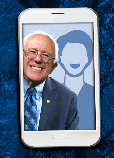 Selfie Bernie FD Father's Day Card Cover