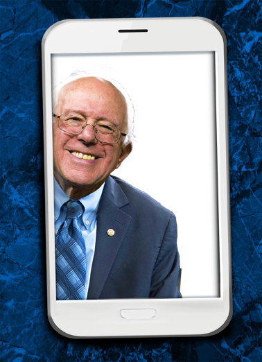 Selfie Bernie FD Funny Political Card Cover
