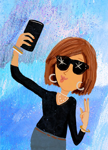 Selfie Gal For Her Ecard Cover