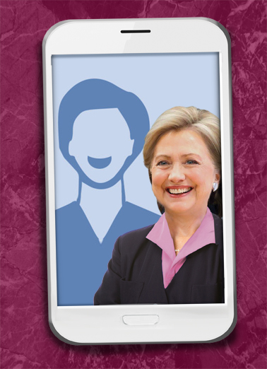 Selfie Hillary (MD) Clinton Card Cover