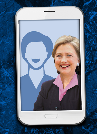 Selfie Hillary FD Add Your Photo Ecard Cover