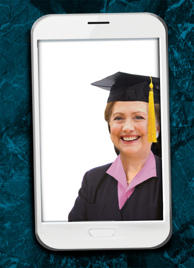 Selfie Hillary Grad Add Your Photo Card Cover