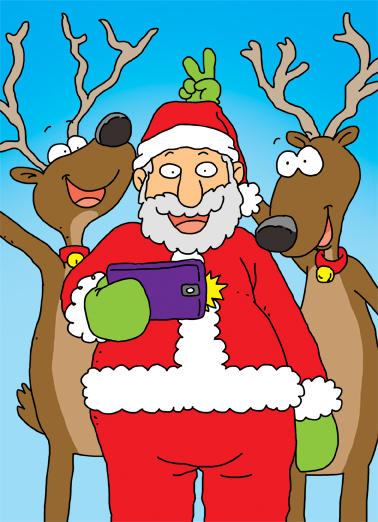 Selfie Christmas Card Cover